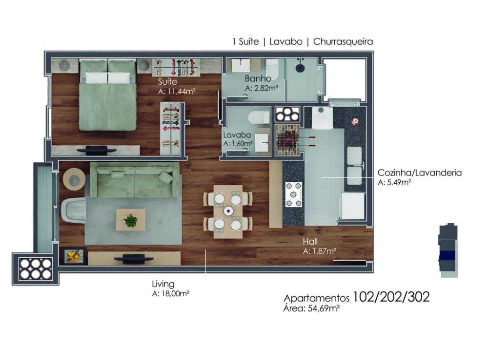 Apartamento para venda no bairro Av. Central em Gramado
