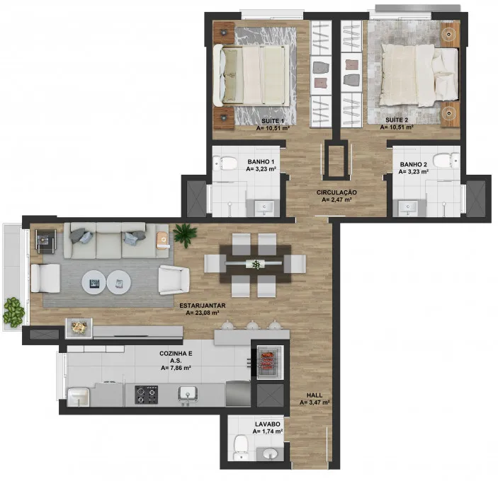 Apartamento para venda no bairro Floresta em Gramado