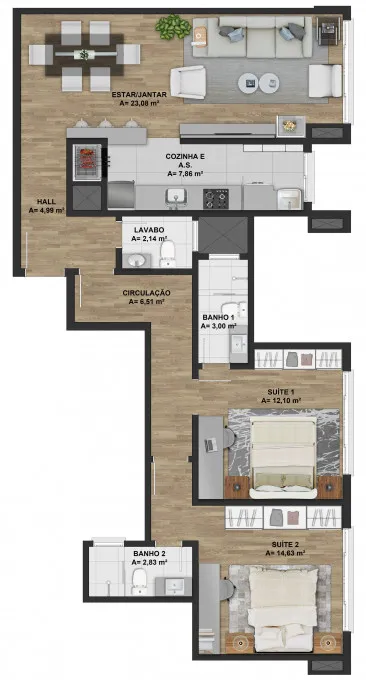Apartamento para venda no bairro Floresta em Gramado