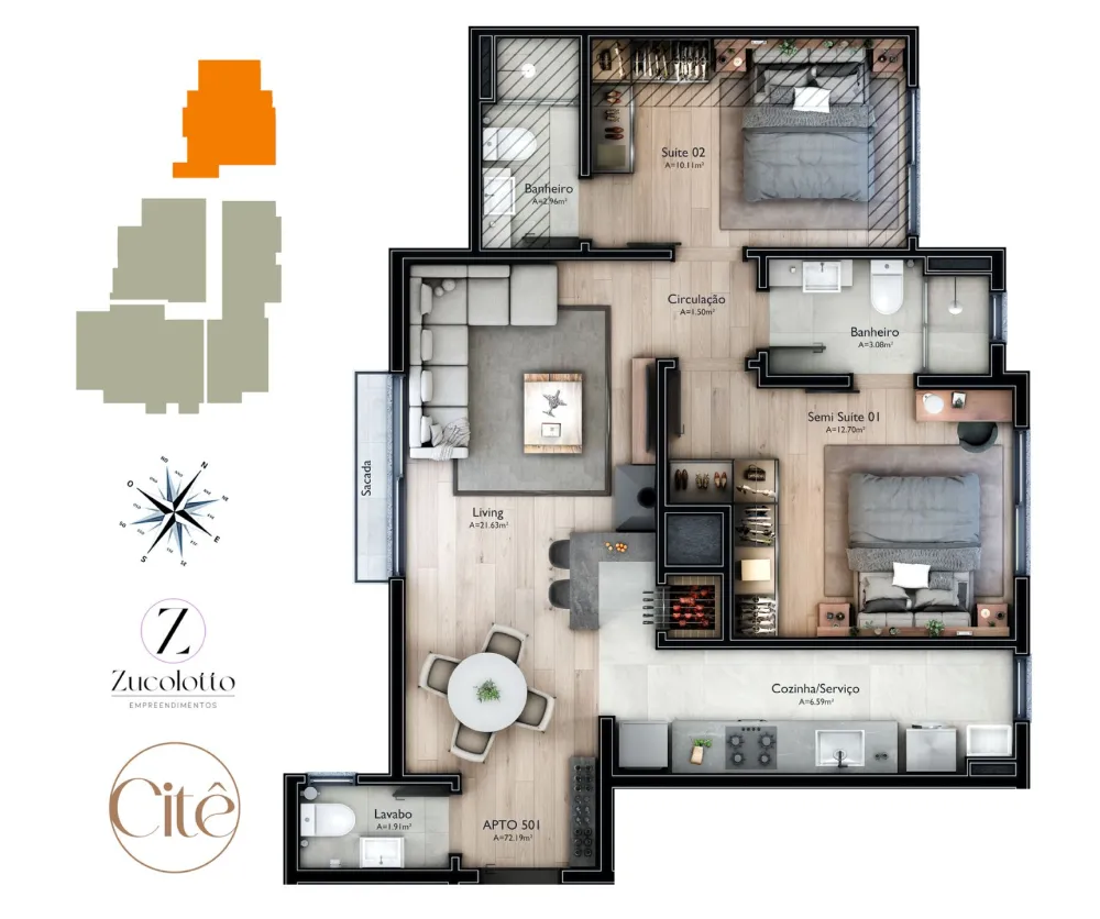 Apartamento para venda no bairro Carniel em Gramado
