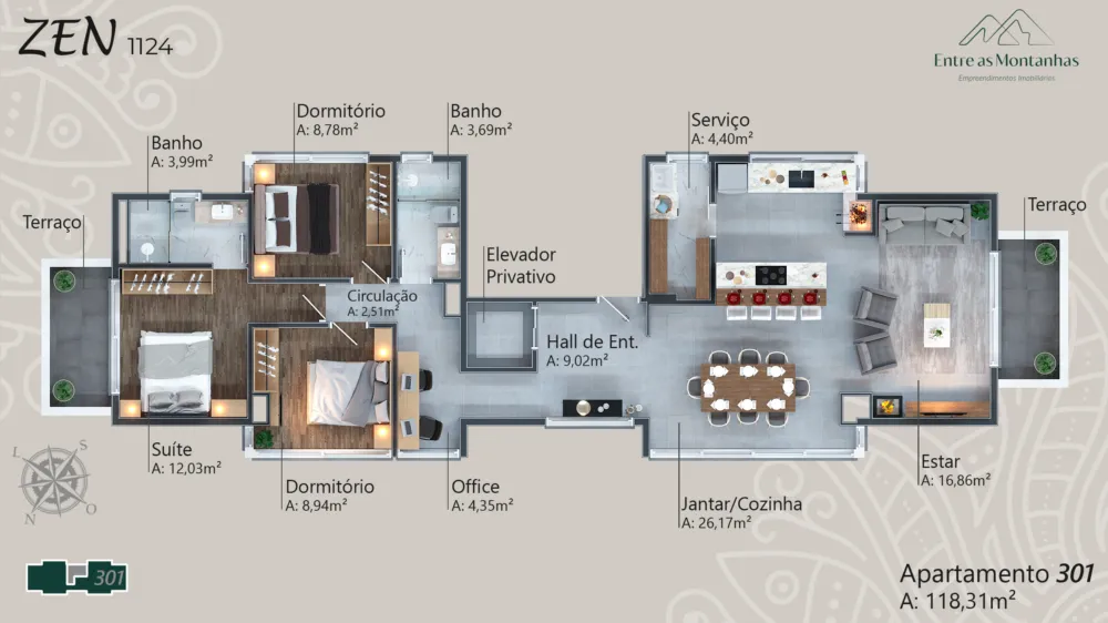 Apartamento para venda no bairro Floresta em Gramado