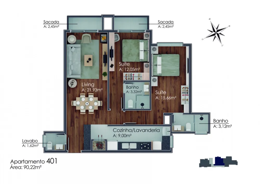 Apartamento para venda no bairro Av. Central em Gramado