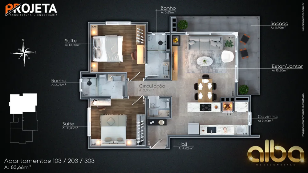 Apartamento para venda no bairro Carniel em Gramado