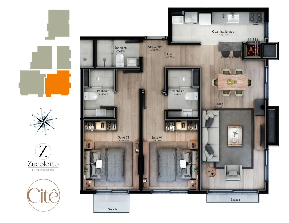 Apartamento para venda no bairro Carniel em Gramado